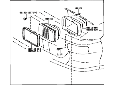 Toyota 81150-2B440 Driver Side Headlight Assembly