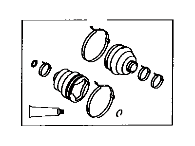 Toyota 04438-20130 Front Cv Joint Boot Kit, In Outboard, Right