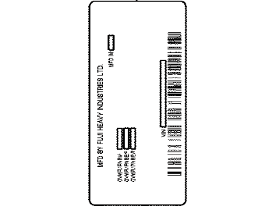 Toyota SU003-07582 Label CMT