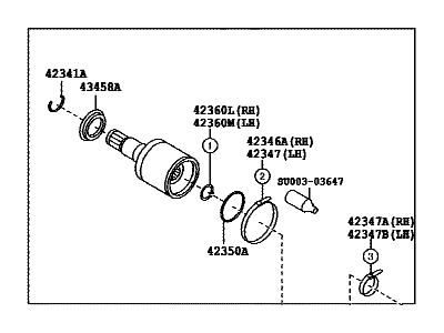 2019 Toyota 86 CV Joint - SU003-00793