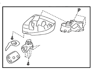 Toyota SU003-07136 Outer Rear View Mirror Sub Assembly, Left