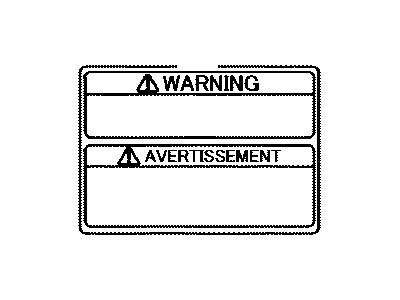 Toyota SU003-01054 Label F/P Caution