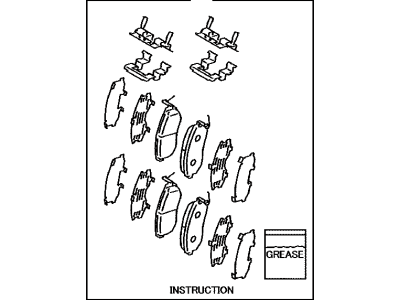 Toyota SU003-04089 Front Disc Brake Pad Kit