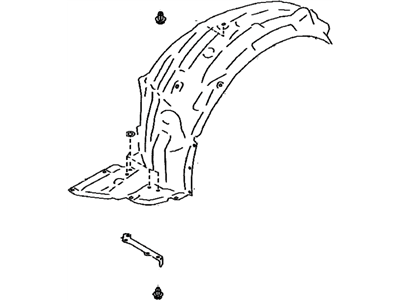 Toyota SU003-01547 Mud Guard Assembly F RH