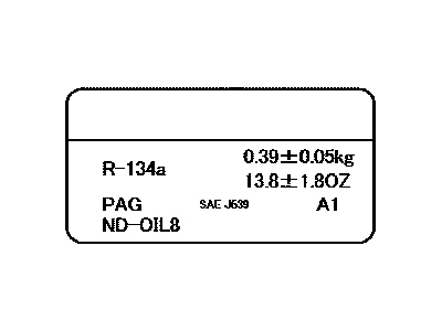 Toyota SU003-02125 Label AIRCON