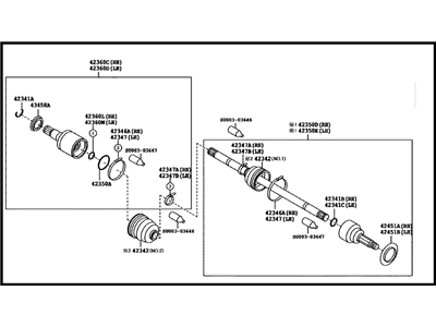 Toyota SU003-00785 Shaft Assembly, Rear Drive, Right