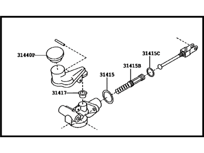 2018 Toyota 86 Clutch Master Cylinder - SU003-07118