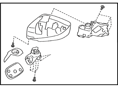 Toyota SU003-04705 Outer Rear View Mirror Sub Assembly, Right