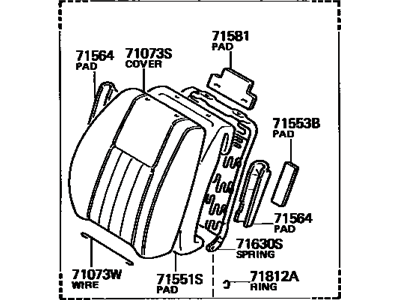 Toyota 71430-1B380-01 Back Assembly, Front Seat, RH