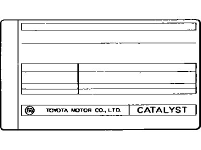 Toyota 11298-35440 Plate, Emission Control Information