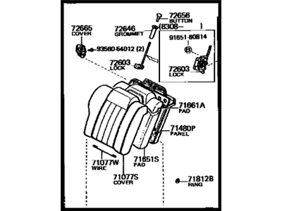 Toyota 71480-1B500-05 Back Assembly, Rear Seat, RH