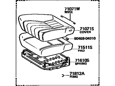 Toyota 71410-1B510-02 Cushion Assembly, Front Seat, RH