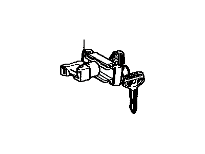 Toyota 69056-14070-02 Cylinder & Key Set, Glove Compartment Lock