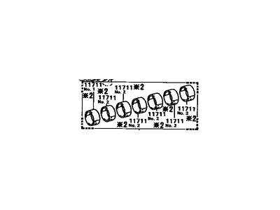 Toyota 11704-38011 Bearing Set, Crankshaft