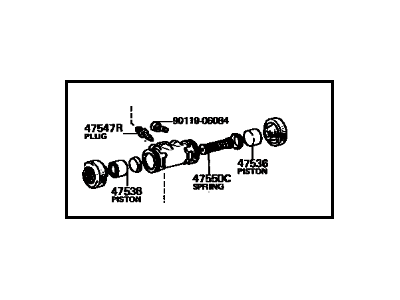 1983 Toyota Celica Wheel Cylinder - 47550-19145