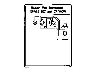 Toyota 17792-35350 Plate, Engine Vacuum Hose Information