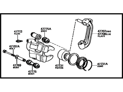 1985 Toyota Celica Brake Caliper - 47750-14150