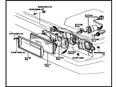 Toyota 81210-19075 Lamp Assembly, Fog