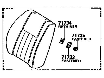 Toyota 71073-1B170-01 Front Seat Back Cover, Right(For Separate Type)