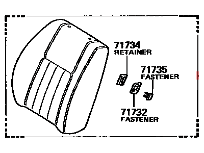 Toyota 71074-14341-01 Front Seat Back Cover, Left(For Separate Type)