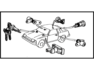 Toyota 69005-14340-01 Cylinder Set, Lock