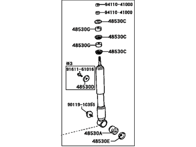 1985 Toyota Celica Shock Absorber - 48531-19795