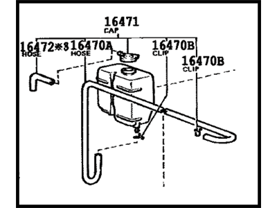 1983 Toyota Celica Coolant Reservoir - 16470-35010