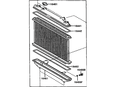 2005 Toyota Highlander Radiator - 16400-28260