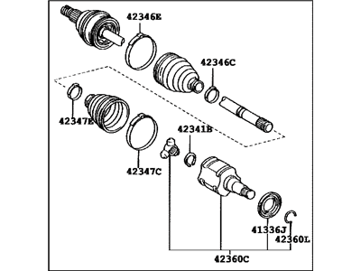 2002 Toyota Highlander Axle Shaft - 42340-48020