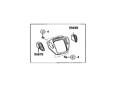 Toyota 55405-48080-E0 Panel Sub-Assy, Instrument Cluster Finish, Center