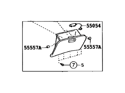 Toyota 55501-48070-A0 Door Assy, Glove Compartment