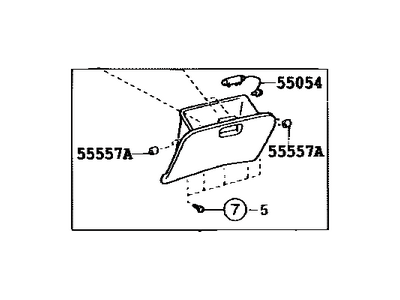 2005 Toyota Highlander Glove Box - 55501-48070-A0