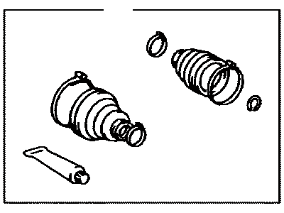 Toyota 04427-42050 Front Cv Joint Boot Kit, In Outboard, Right