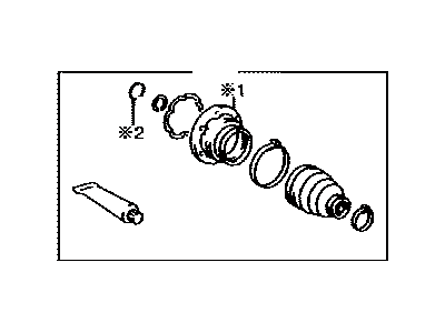 Toyota 04438-08020 Front Cv Joint Boot, Left