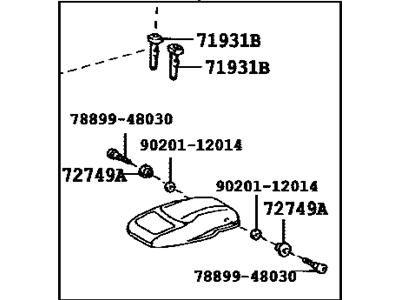 Toyota 71350-48060-B0 Back Assy, Center Seat