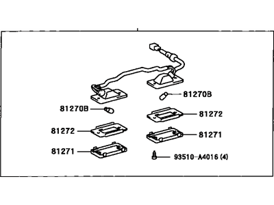 Toyota 81270-48020 Lamp Assy, License Plate