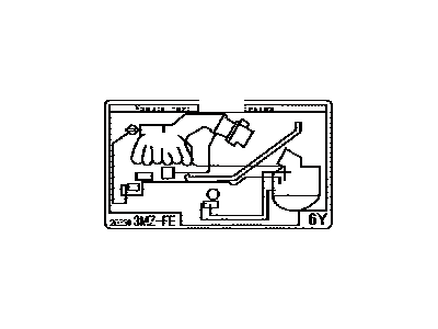 Toyota 17792-20330 Plate, Engine Vacuum Hose Information