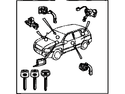 2002 Toyota Highlander Door Lock Cylinder - 69005-48070