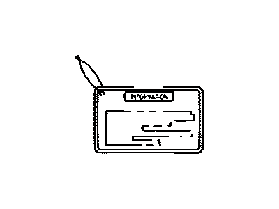 Toyota 11294-28010 Label, Leak Detection Pump Information