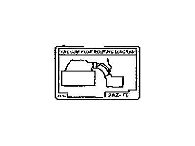 Toyota 17792-28191 Label, Engine Vacuum Hose Information