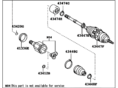 Toyota Highlander Axle Shaft - 43420-0E021