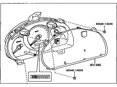 Toyota 83800-48440 Meter Assy, Combination