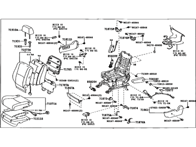 Toyota 71100-48C20-B3 Seat Assy, Front RH