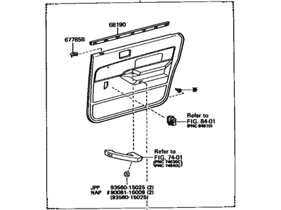 Toyota 67630-32750-J0 Board Sub-Assy, Rear Door Trim, RH
