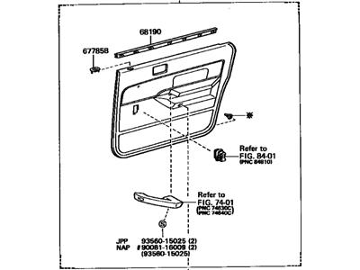 Toyota 67630-03042-D0 Board Sub-Assy, Rear Door Trim, RH