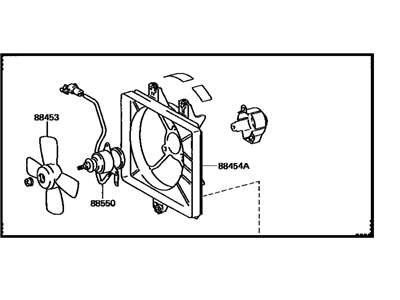 1989 Toyota Camry Fan Motor - 88590-03010