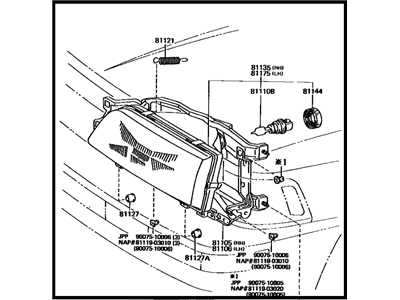 Toyota 81150-03010 Driver Side Headlight Assembly