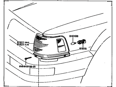 1990 Toyota Camry Side Marker Light - 81620-03010