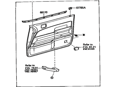 Toyota 67620-32840-E0 Board Sub-Assy, Front Door Trim, LH