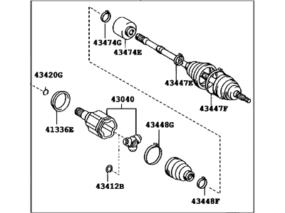 2006 Toyota Highlander Axle Shaft - 43420-0W190